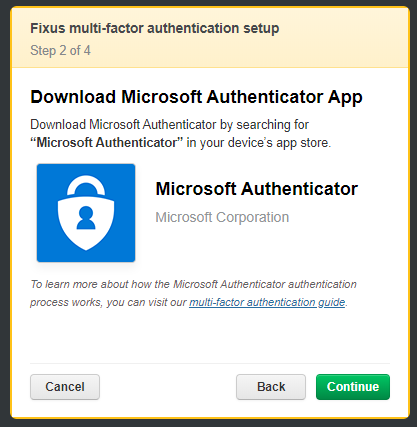 Multi-Factor Authentication (MFA) – Fixus Technologies Documentation